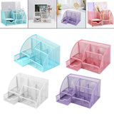 Maxbell Mesh Pen Holder Desk Tidy Wiremesh Desk Organiser for Office School Staplers blue