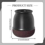 Maxbell 8Pcs Chair Leg Floor Protectors Carpet Nonslip Furniture Leg Cover Pads Caps Black