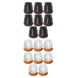 Maxbell 8Pcs Chair Leg Floor Protectors Carpet Nonslip Furniture Leg Cover Pads Caps Black