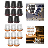 Maxbell 8Pcs Chair Leg Floor Protectors Carpet Nonslip Furniture Leg Cover Pads Caps Black