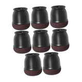Maxbell 8Pcs Chair Leg Floor Protectors Carpet Nonslip Furniture Leg Cover Pads Caps Black