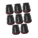 Maxbell 8Pcs Chair Leg Floor Protectors Carpet Nonslip Furniture Leg Cover Pads Caps Black