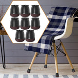 Maxbell 8Pcs Chair Leg Floor Protectors Carpet Nonslip Furniture Leg Cover Pads Caps Black
