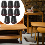 Maxbell 8Pcs Chair Leg Floor Protectors Carpet Nonslip Furniture Leg Cover Pads Caps Black