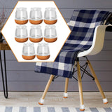 Maxbell 8Pcs Chair Leg Floor Protectors Carpet Nonslip Furniture Leg Cover Pads Caps Clear