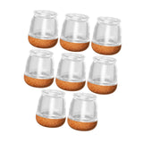 Maxbell 8Pcs Chair Leg Floor Protectors Carpet Nonslip Furniture Leg Cover Pads Caps Clear