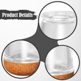 Maxbell 8Pcs Chair Leg Floor Protectors Carpet Nonslip Furniture Leg Cover Pads Caps Clear