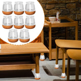 Maxbell 8Pcs Chair Leg Floor Protectors Carpet Nonslip Furniture Leg Cover Pads Caps Clear