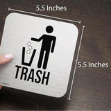 Maxbell 2 Pieces Magnetic Recycle and Trash Sign Kit 14x14cm Garbage Can Logo Symbol