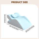 Maxbell Sit up Pillow Waist Support for Bed Reading Pillow for Home Office Apartment light blue