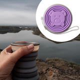 Maxbell Silicone Folding Travel Water Cup Small with Lid for Running Camping Outdoor