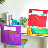 Maxbell Chair Pockets for Classroom Storage Chairback for School Classroom Preschool Dark Blue