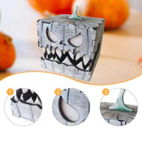 Maxbell Wooden Halloween Pumpkin Box Creative Pumpkin Ornament for Garden Desk Shelf