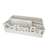 Maxbell Coffee Bar Organizer Coffee Accessories Organizer for Lounge Cafe Countertop white