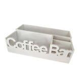 Maxbell Coffee Bar Organizer Coffee Accessories Organizer for Lounge Cafe Countertop white