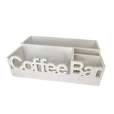 Maxbell Coffee Bar Organizer Coffee Accessories Organizer for Lounge Cafe Countertop white