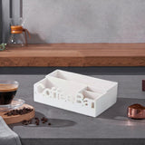 Maxbell Coffee Bar Organizer Coffee Accessories Organizer for Lounge Cafe Countertop white