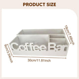 Maxbell Coffee Bar Organizer Coffee Accessories Organizer for Lounge Cafe Countertop white