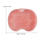 Maxbell Shower Foot Scrubber Mat Comfortable Soft Shower Silicone Foot Cleaning Tool Pink