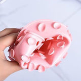 Maxbell Shower Foot Scrubber Mat Comfortable Soft Shower Silicone Foot Cleaning Tool Pink
