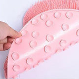Maxbell Shower Foot Scrubber Mat Comfortable Soft Shower Silicone Foot Cleaning Tool Pink