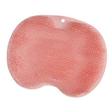 Maxbell Shower Foot Scrubber Mat Comfortable Soft Shower Silicone Foot Cleaning Tool Pink