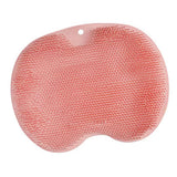 Maxbell Shower Foot Scrubber Mat Comfortable Soft Shower Silicone Foot Cleaning Tool Pink