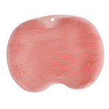 Maxbell Shower Foot Scrubber Mat Comfortable Soft Shower Silicone Foot Cleaning Tool Pink