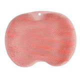 Maxbell Shower Foot Scrubber Mat Comfortable Soft Shower Silicone Foot Cleaning Tool Pink