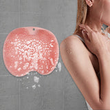 Maxbell Shower Foot Scrubber Mat Comfortable Soft Shower Silicone Foot Cleaning Tool Pink