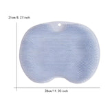 Maxbell Shower Foot Scrubber Mat Comfortable Soft Shower Silicone Foot Cleaning Tool Blue