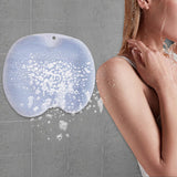 Maxbell Shower Foot Scrubber Mat Comfortable Soft Shower Silicone Foot Cleaning Tool Blue