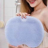 Maxbell Shower Foot Scrubber Mat Comfortable Soft Shower Silicone Foot Cleaning Tool Blue