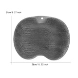 Maxbell Shower Foot Scrubber Mat Comfortable Soft Shower Silicone Foot Cleaning Tool Gray