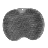 Maxbell Shower Foot Scrubber Mat Comfortable Soft Shower Silicone Foot Cleaning Tool Gray