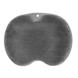 Maxbell Shower Foot Scrubber Mat Comfortable Soft Shower Silicone Foot Cleaning Tool Gray