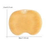 Maxbell Shower Foot Scrubber Mat Comfortable Soft Shower Silicone Foot Cleaning Tool Yellow