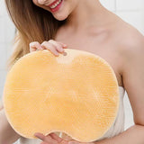 Maxbell Shower Foot Scrubber Mat Comfortable Soft Shower Silicone Foot Cleaning Tool Yellow