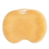 Maxbell Shower Foot Scrubber Mat Comfortable Soft Shower Silicone Foot Cleaning Tool Yellow