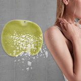 Maxbell Shower Foot Scrubber Mat Comfortable Soft Shower Silicone Foot Cleaning Tool Green