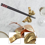 Maxbell Chopstick Rest Reusable Japanese Simple Tableware Holder for Hotel Cafe Home Gold