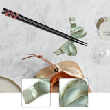 Maxbell Chopstick Rest Reusable Japanese Simple Tableware Holder for Hotel Cafe Home Green