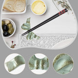 Maxbell Chopstick Rest Reusable Japanese Simple Tableware Holder for Hotel Cafe Home Green