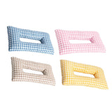 Maxbell Ear Piercing Pillow for Side Sleepers Removable Cover Rectangle Soft Support blue