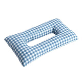 Maxbell Ear Piercing Pillow for Side Sleepers Removable Cover Rectangle Soft Support blue