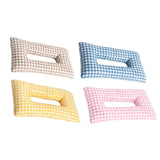 Maxbell Ear Piercing Pillow for Side Sleepers Removable Cover Rectangle Soft Support blue