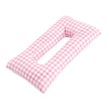 Maxbell Ear Piercing Pillow for Side Sleepers Removable Cover Rectangle Soft Support pink