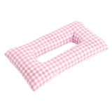 Maxbell Ear Piercing Pillow for Side Sleepers Removable Cover Rectangle Soft Support pink