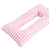 Maxbell Ear Piercing Pillow for Side Sleepers Removable Cover Rectangle Soft Support pink