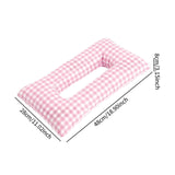 Maxbell Ear Piercing Pillow for Side Sleepers Removable Cover Rectangle Soft Support pink